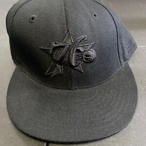 Black Reebok 76ers Hat Size 7 3/4